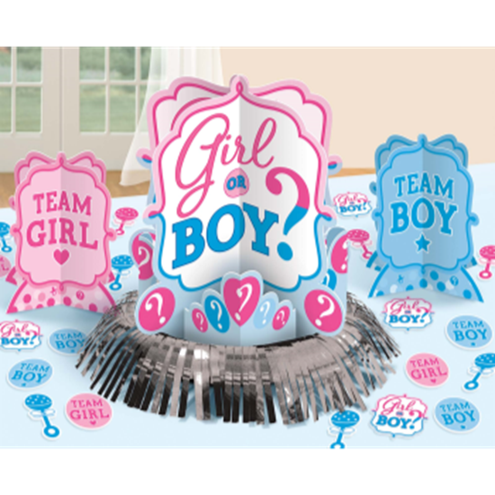 Picture of GENDER REVEAL - GIRL OR BOY?  TABLE DECO KIT