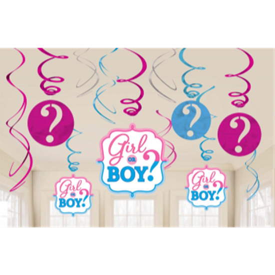 Picture of GENDER REVEAL - GIRL OR BOY? SWIRLS