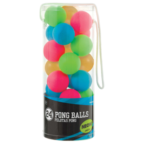 Image sur NEON PING PONG BALL 24CT