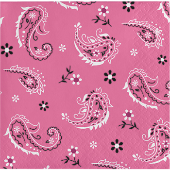 Image de TABLEWARE - PINK BANDANA BEVERAGE NAPKINS
