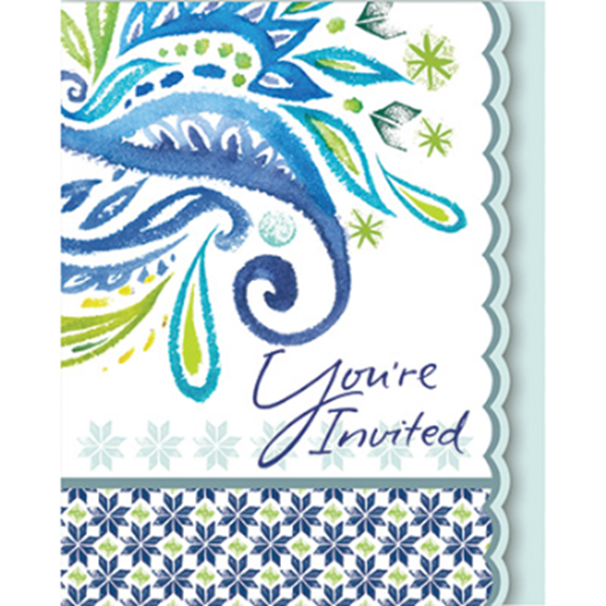 Picture of PEACOCK PAISLEY  INVITATIONS