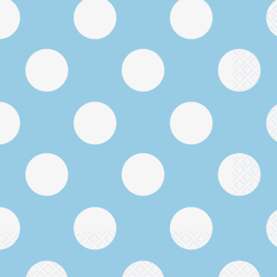 Picture of PASTEL BLUE DOTS LUNCHEON NAPKIN