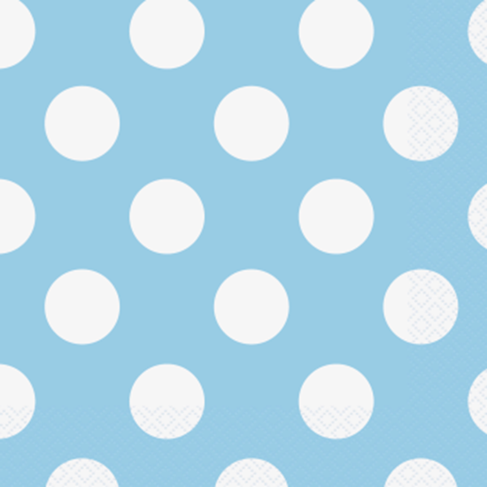 Image sur PASTEL BLUE DOTS LUNCHEON NAPKIN