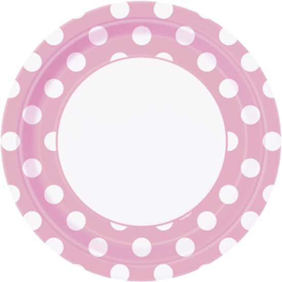 Picture of LIGHT PINK DOTS  9" PLATES