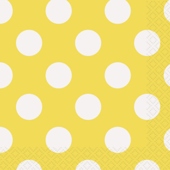 Picture of YELLOW DOTS  BEVERAGE NAPKIN