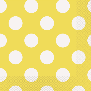 Image de YELLOW DOTS  LUNCHEON NAPKIN