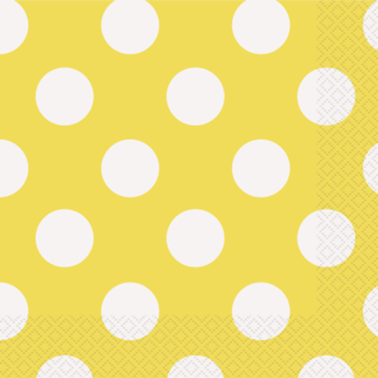 Picture of YELLOW DOTS  LUNCHEON NAPKIN