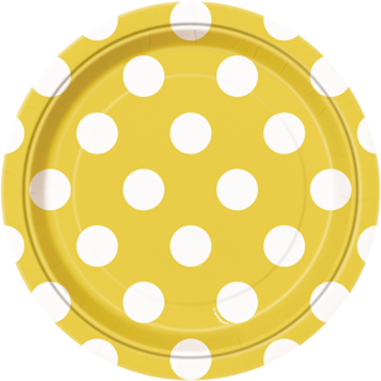 Picture of YELLOW DOTS  7" PLATES