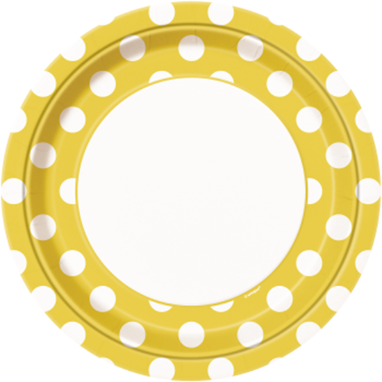 Picture of YELLOW DOTS  9" PLATES