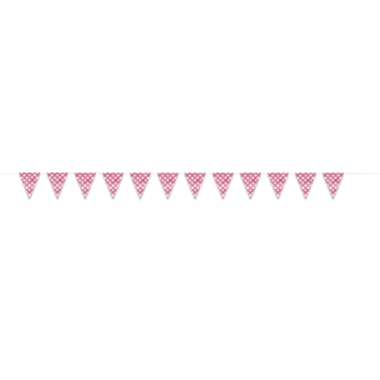 Picture of HOT PINK DOTS 12'  FLAG BANNER