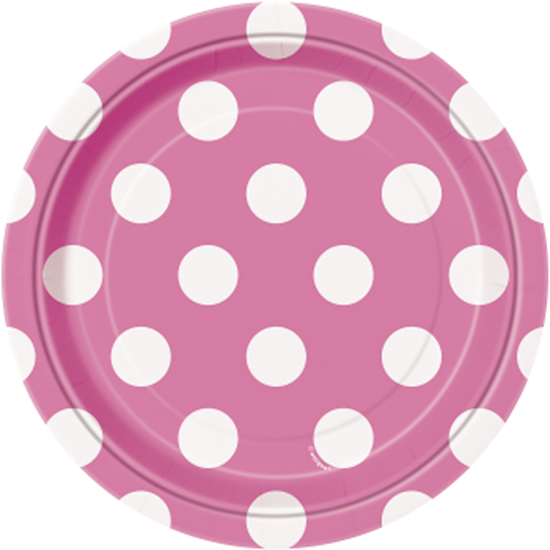 Picture of HOT PINK DOTS  7" PLATES