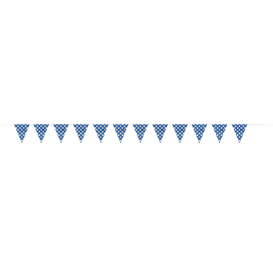 Image sur ROYAL BLUE DOTS 12'  FLAG BANNER