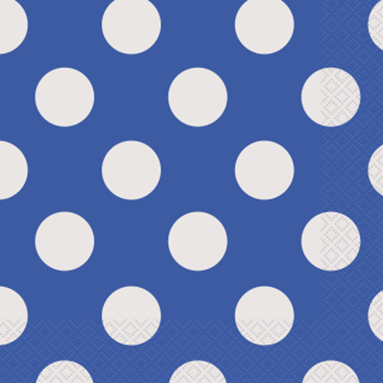 Picture of ROYAL BLUE DOTS  LUNCHEON NAPKIN