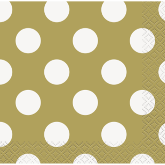 Picture of GOLD DOTS  BEVERAGE NAPKIN