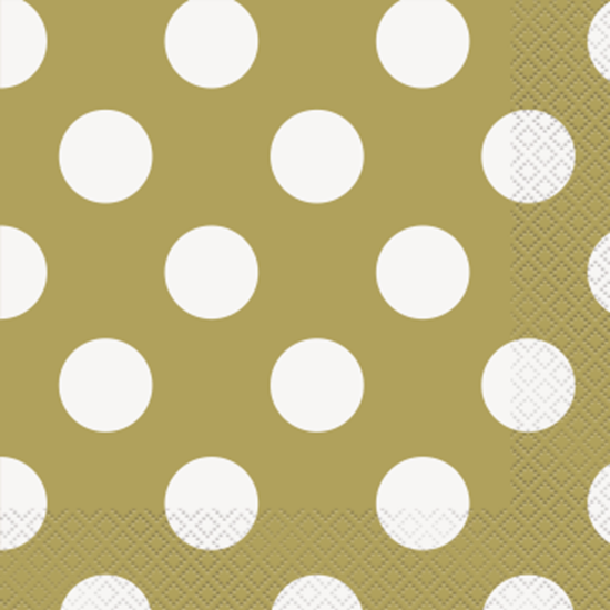Picture of GOLD DOTS  LUNCHEON NAPKIN