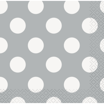 Image de SILVER DOTS  BEVERAGE NAPKIN