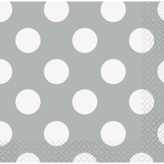 Image sur SILVER DOTS  BEVERAGE NAPKIN