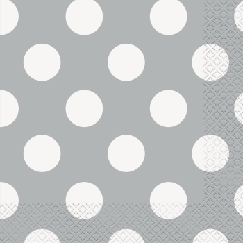 Image de SILVER DOTS  LUNCHEON NAPKIN