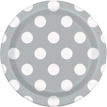 Picture of SILVER DOTS  7" PLATES