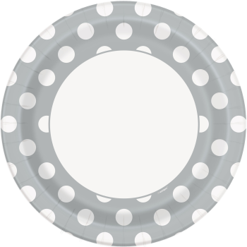 Image de SILVER DOTS  9" PLATES