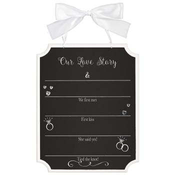 Picture of OUR LOVE STORY CHALKBOARD SIGN