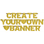 Picture of GOLD GLITTER CUSTOMIZABLE BANNER