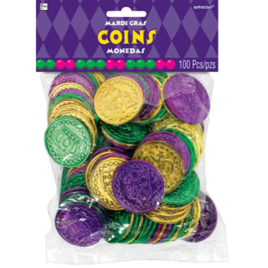 Picture of MARDIS GRAS COINS - PURPLE/GOLD/GREEN