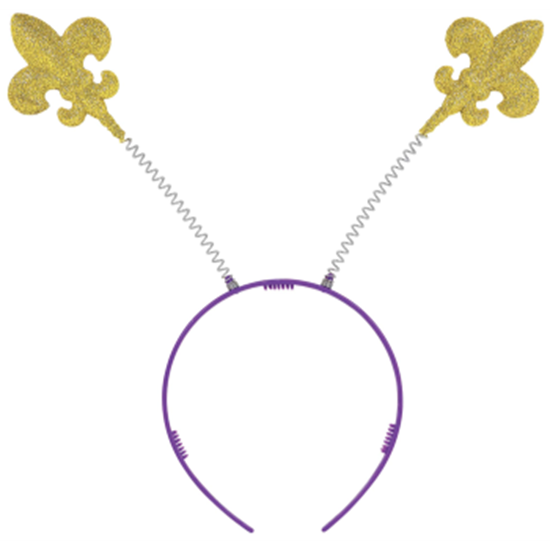 Image sur GOLD GLITTER FLEUR DE LYS HEAD BOPPER