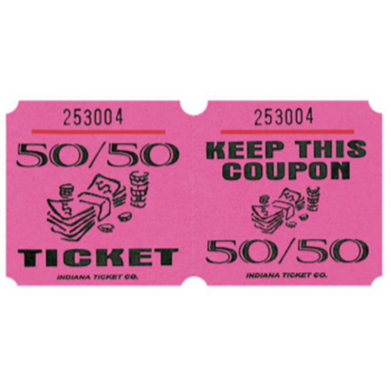Picture of 50/50 TICKETS ROLL PINK - (1000/rl)
