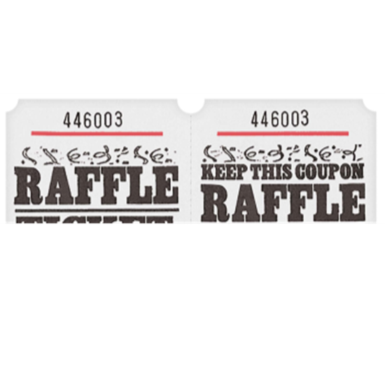 Picture of RAFFLE TICKETS ROLL WHITE -   (1000/rl)