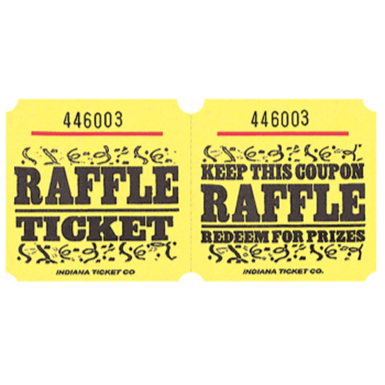 Picture of RAFFLE TICKETS ROLL YELLOW -   (1000/rl)