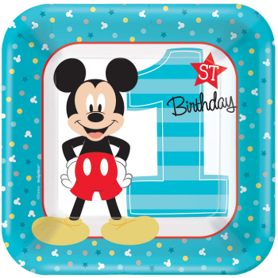 Picture of MICKEY'S FUN TO BE ONE - 7"  SQUARE PLATES