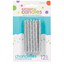 Image de LARGE SPIRAL SILVER GLITTER CANDLE - 12/PK