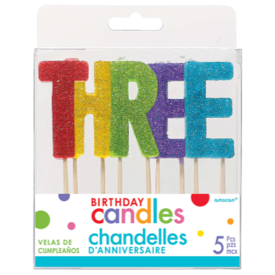 Picture of GLITTER PICK CANDLE - THREE