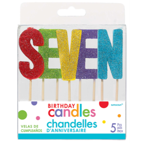 Picture of GLITTER PICK CANDLE - SEVEN
