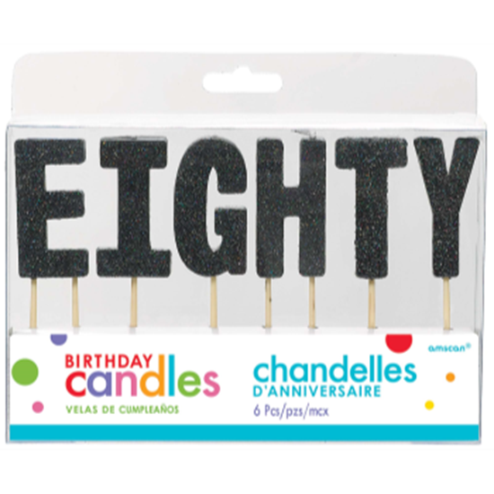 Image sur BLACK GLITTER PICK CANDLE - EIGHTY