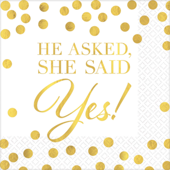 Image sur HE ASKED SHE SAID YES HOT STAMP BN