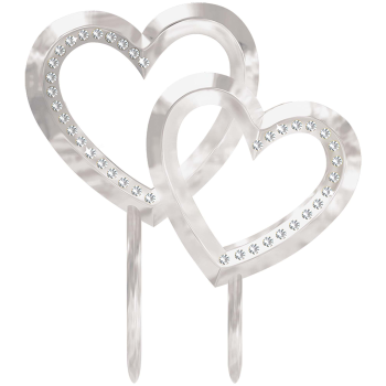 Image de DOUBLE HEART CAKE TOPPER