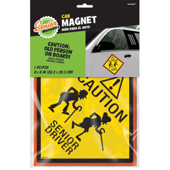 Picture of CAUTION SENIOR DRIVER CAR MAGNETIC SIGN