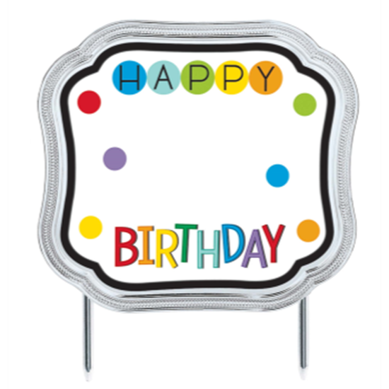 Picture of DECOR - RAINBOW BIRTHDAY ADD ANY AGE CAKE TOPPER