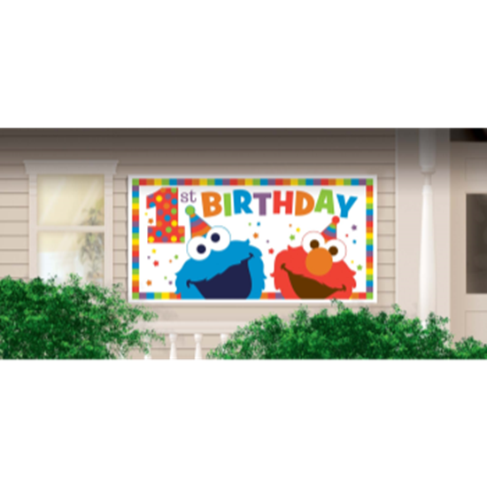 Picture of ELMO TURNS 1 - GIANT SIGN BANNER
