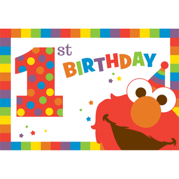 Image de ELMO TURNS 1 - INVITATIONS