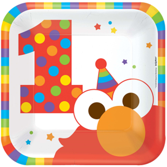 Image sur ELMO TURNS 1 - 7"  SQUARE PLATES