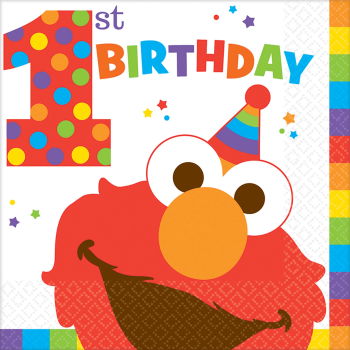 Picture of ELMO TURNS 1 -  LUNCHEON NAPKINS