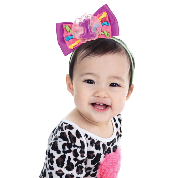 Image de WEARABLES - 1st BIRTHDAY RAINBOW BOWTIE HEADBAND