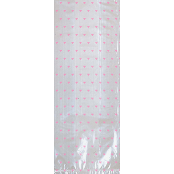 Picture of CLEAR CELLO BAG WITH PINK POLKA DOT