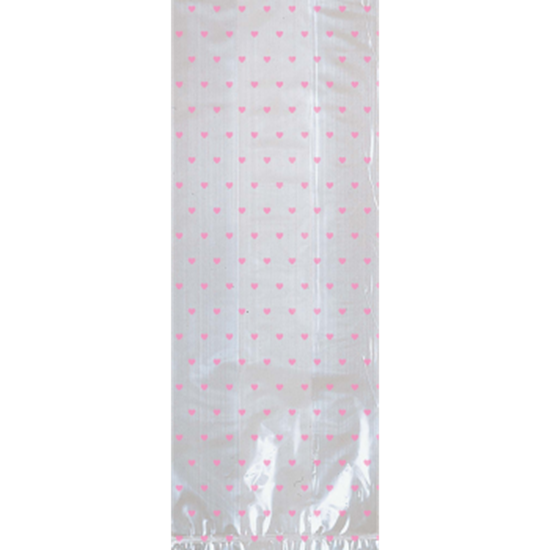 Picture of CLEAR CELLO BAG WITH PINK POLKA DOT