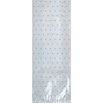 Picture of CLEAR CELLO BAG WITH BLUE POLKA DOTS