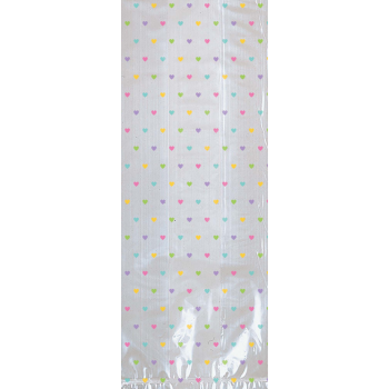 Picture of CLEAR CELLO BAG WITH MULTI POLKA DOTS