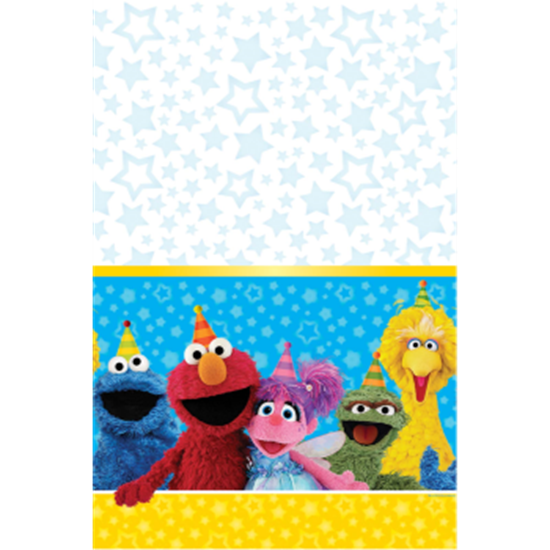 Picture of ELMO TURNS 1 - PLASTIC TABLE COVER